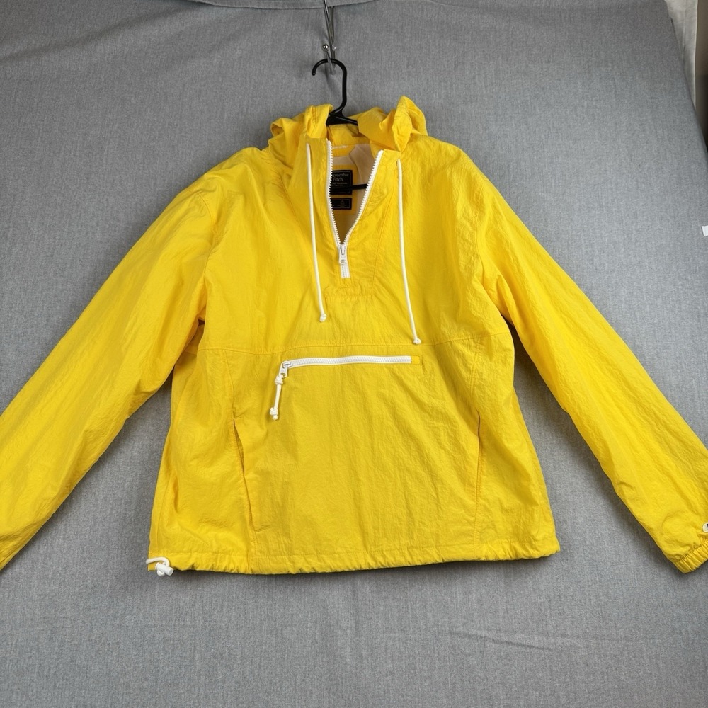 Abercrombie & Fitch Women's M Medium Bright Yellow Skater‎ Windbreaker Hoodie